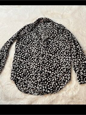 Apt 9, XS blouse, Black & White